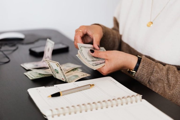 photo of a woman counting money